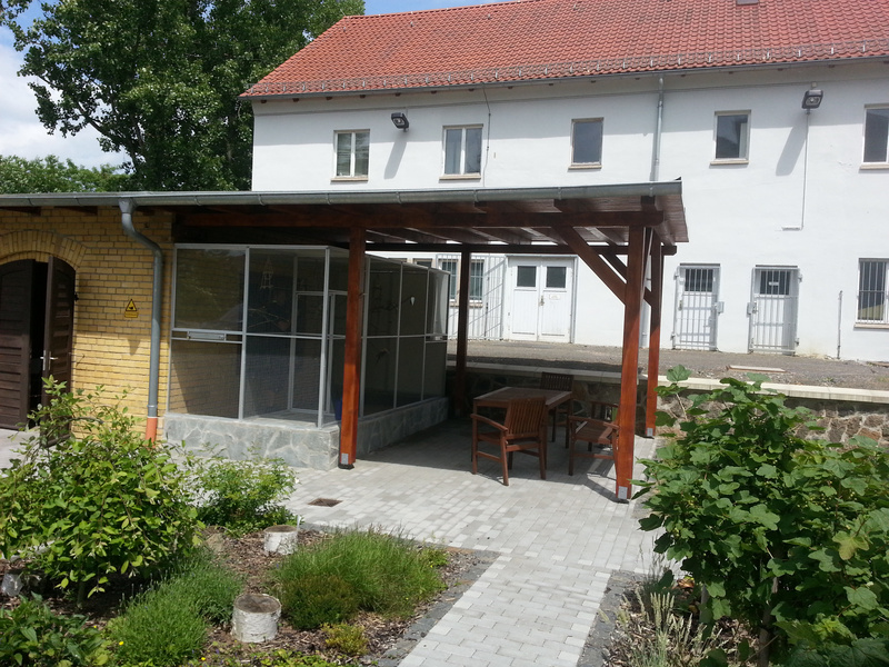 Carport mit Holzkonstruktion
